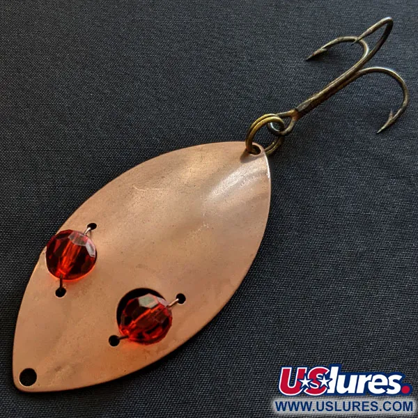 Vintage   Horrocks-Ibbotson Wobbler, 3/4oz copper/red eyes fishing spoon #19347