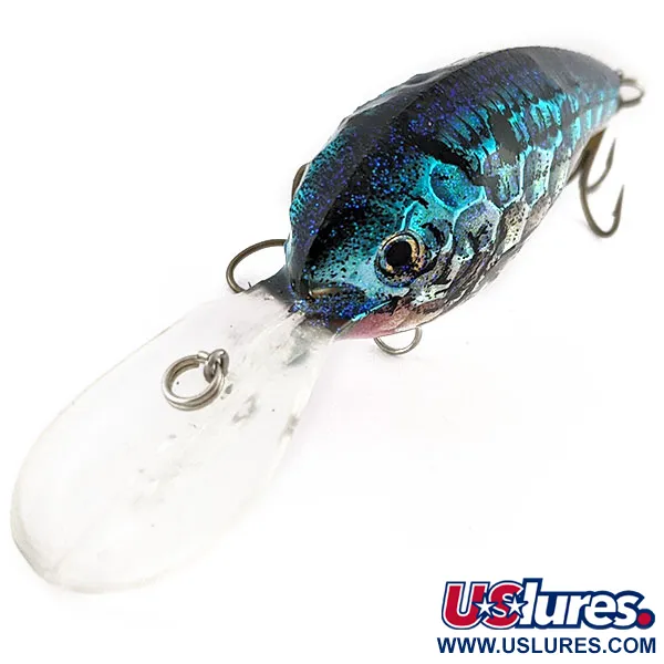 Vintage  Renosky Lures Renosky Deep Dive Honeycomb Rattl shad, 2/5oz silver/blue fishing lure #22726
