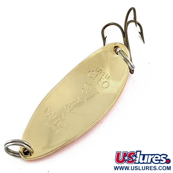 Vintage  Seneca Little Cleo (Hula Girl), 2/3oz gold/orange fishing spoon #19392