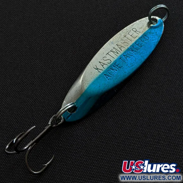 Vintage  Acme Kastmaster, 1/4oz nickel/blue/copper fishing spoon #19421