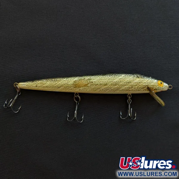 Vintage   Bill Norman  Shiner Minnow , 1/4oz gold fishing lure #19424