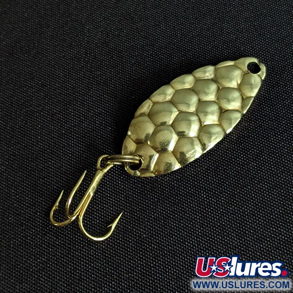 Vintage   Acme Little Cleo bubbles, 1/8oz gold fishing spoon #19434