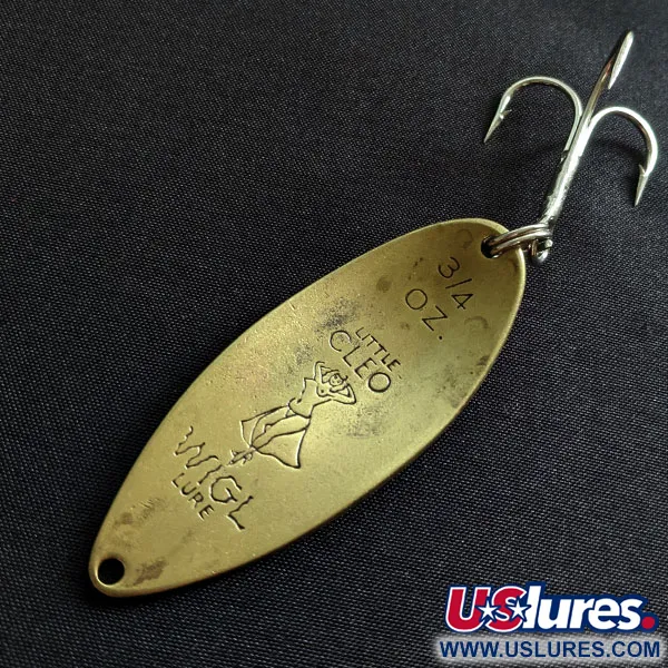 Vintage  Seneca Little Cleo (Hula Girl), 3/4oz brass/nickel fishing spoon #19443