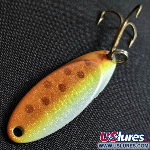 Vintage  Acme Kastmaster, 3/8oz brown trout fishing spoon #19445