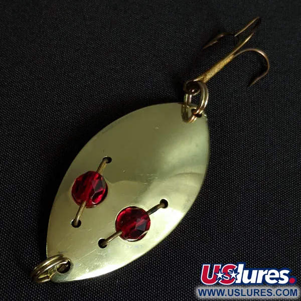 Vintage  Hofschneider Red Eye Junior, 2/5oz gold fishing spoon #19450