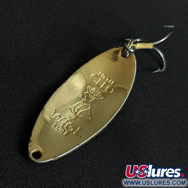 Vintage  Seneca Little Cleo (Hula Girl), 1/2oz gold fishing spoon #19453