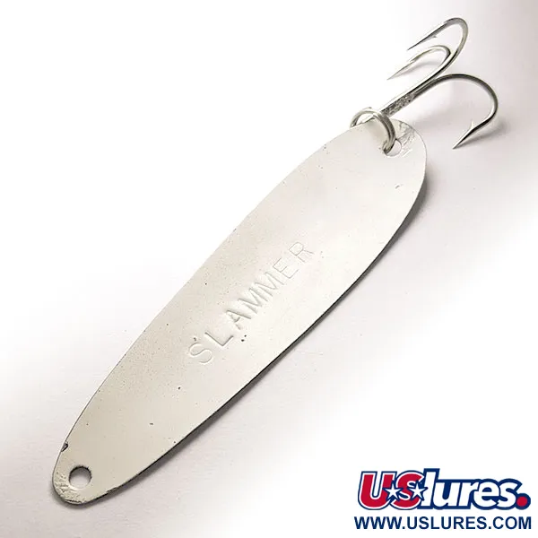 Vintage   Slammer, 2/5oz black/white/green fishing spoon #19459