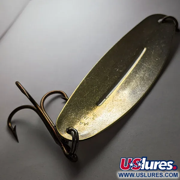 Vintage   Williams Wabler W70, 1oz brass fishing spoon #19467