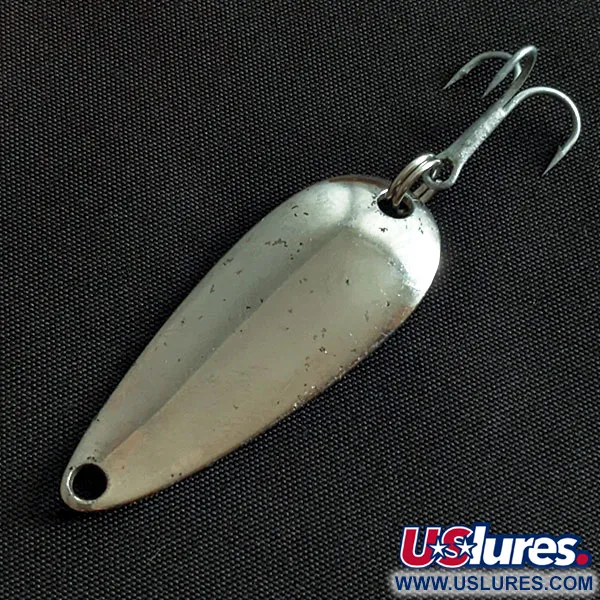 Vintage   Worth Chippewa Steel Spoon, 3/16oz nickel fishing spoon #19484