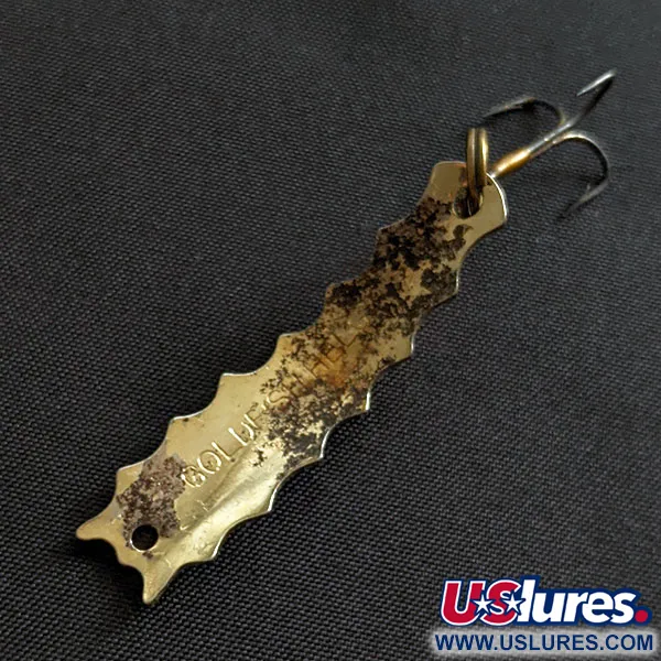 Vintage  Al's gold fish Goldfish Helgy, 3/16oz gold fishing spoon #19487