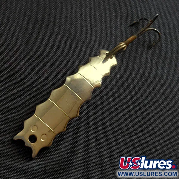 Vintage  Al's gold fish Goldfish Helgy, 3/16oz gold fishing spoon #19487