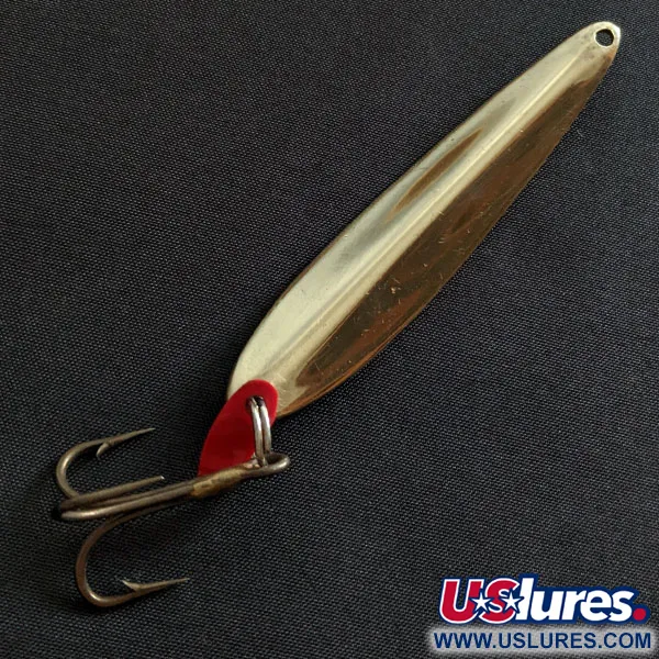 Vintage   Bay de Noc Swedish Pimple #8, 1oz gold fishing spoon #19501
