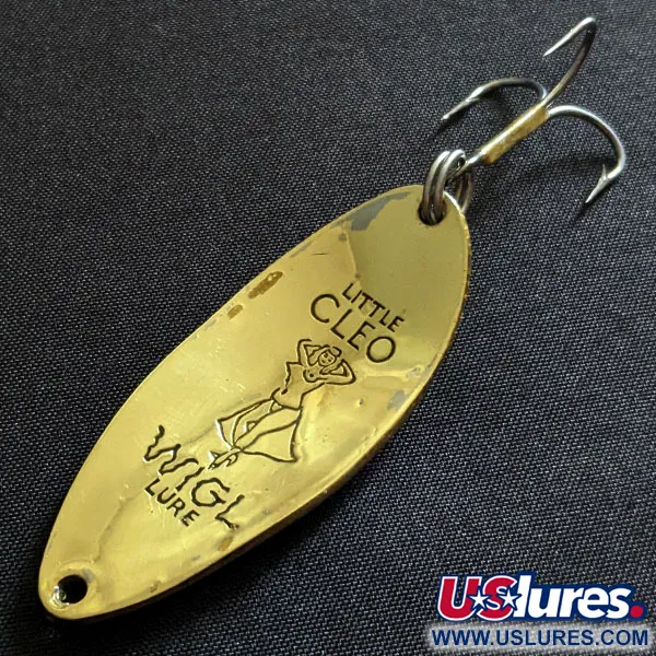 Vintage  Seneca Little Cleo (Hula Girl), 1/2oz gold fishing spoon #19509