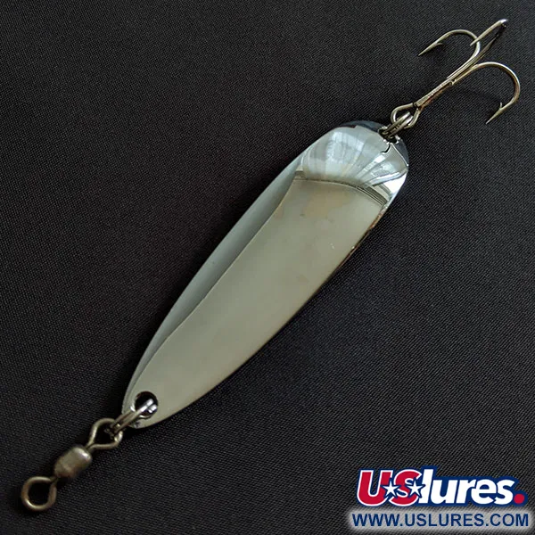 Vintage  Luhr Jensen Krocodile #5, 1 1/2oz nickel fishing spoon #19537