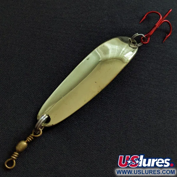 Vintage  Luhr Jensen Krocodile #3, 1/3oz gold fishing spoon #19544