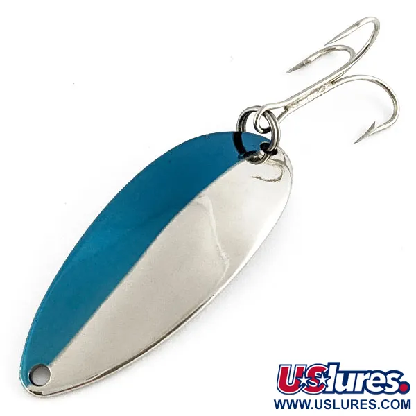 Vintage   Acme Little Cleo, 2/5oz nickel/blue fishing spoon #19554