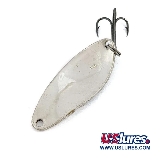 Vintage   Acme Little Cleo bubbles, 1/4oz nickel/blue fishing spoon #19572