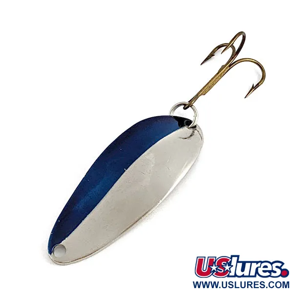 Vintage  Seneca Little Cleo (Hula Girl), 1/3oz nickel/blue fishing spoon #19577
