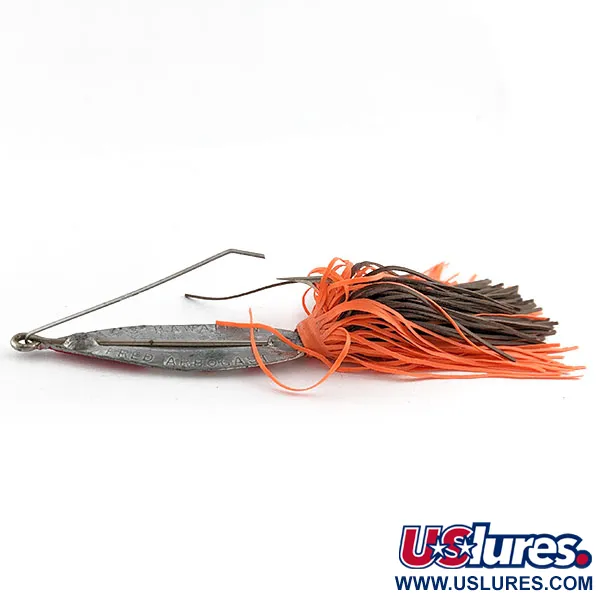 Vintage   Fred Arbogast #3 Hawaiian, 3/5oz red/white/nickel fishing spoon #19597