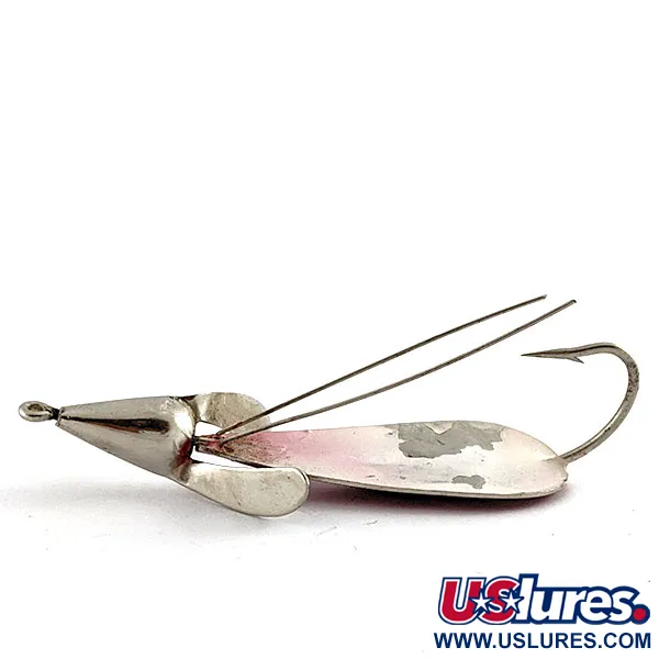 Vintage   Panther Martin Weed Wing, 2/5oz nickel/red fishing spoon #19598