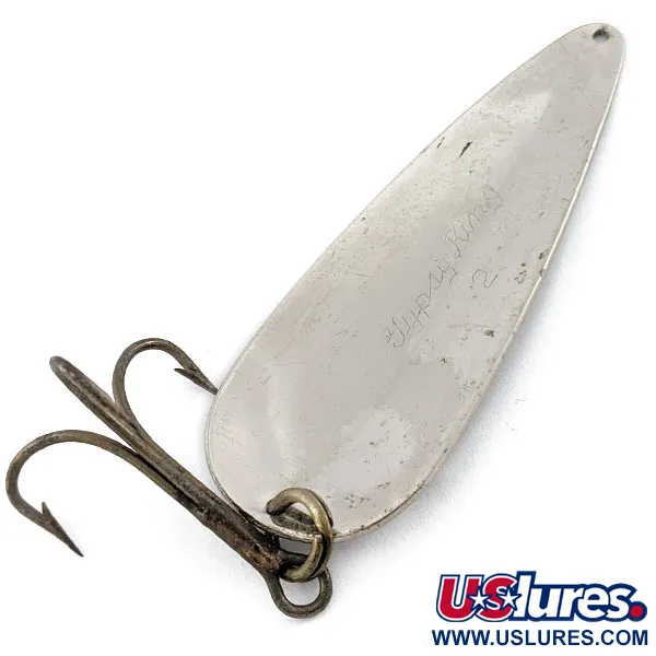 Vintage  Weller Gypsy King 2, 3/4oz black/white/nickel fishing spoon #19599