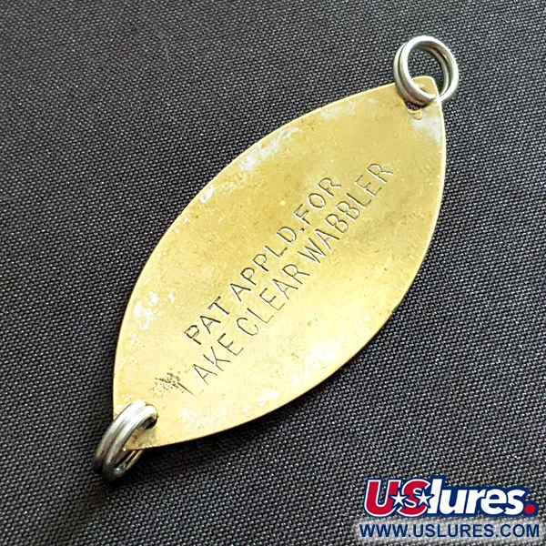 Vintage  Williams Lake Clear Wabbler, 3/16oz brass fishing spoon #19600