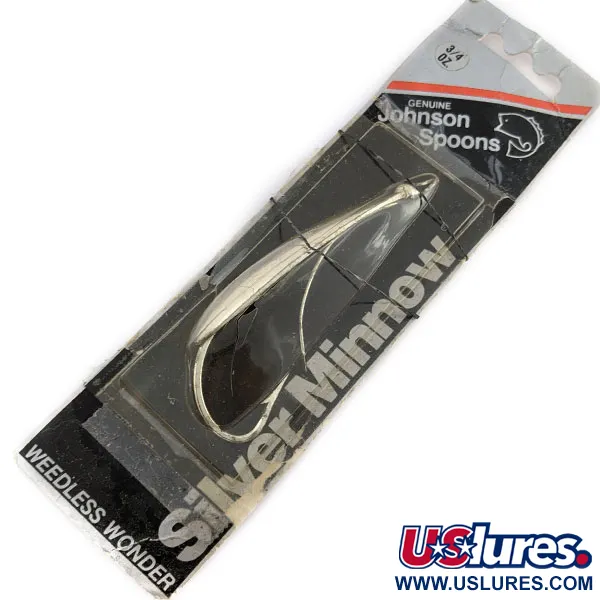   Johnson Silver Minnow, 3/4oz silver fishing spoon #19632