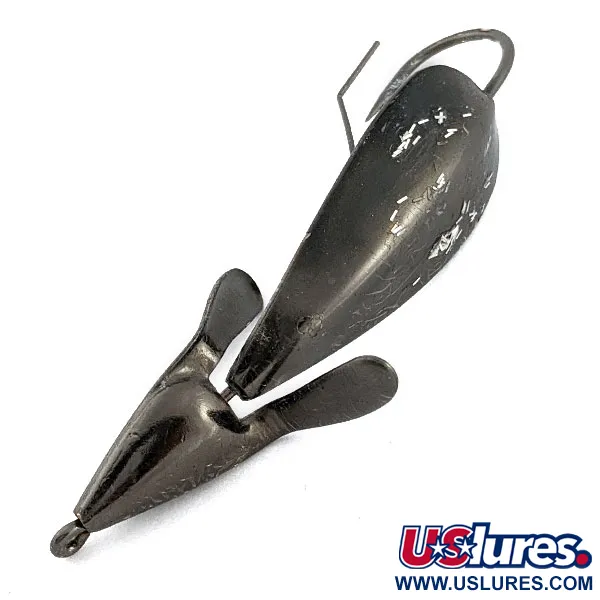 Vintage   Panther Martin Weed Wing, 3/4oz black/glitter fishing spoon #19633