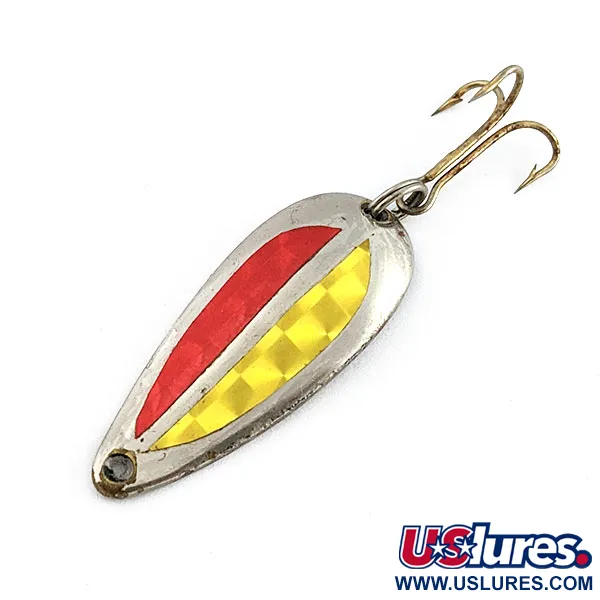 Vintage  Eppinger Dardevle Spinnie, 1/3oz nickel/gold/red fishing spoon #19677