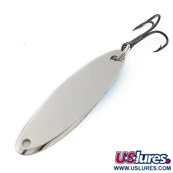 Vintage  Acme Kastmaster, 1/4oz nickel/blue fishing spoon #19678