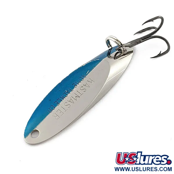 Vintage  Acme Kastmaster, 1/4oz nickel/blue fishing spoon #19678