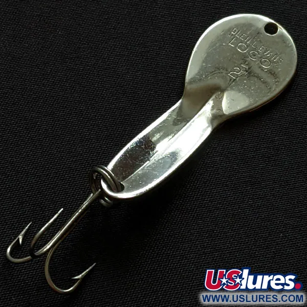 Vintage   Glen Evans Loco 2, 1/4oz red/nickel fishing spoon #19700