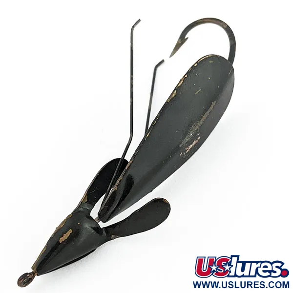 Vintage   Panther Martin Weed Wing, 2/5oz black fishing spoon #19727