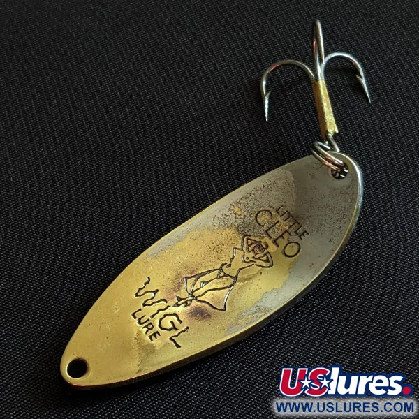 Vintage  Seneca Little Cleo (Hula Girl), 1/2oz gold fishing spoon #19728