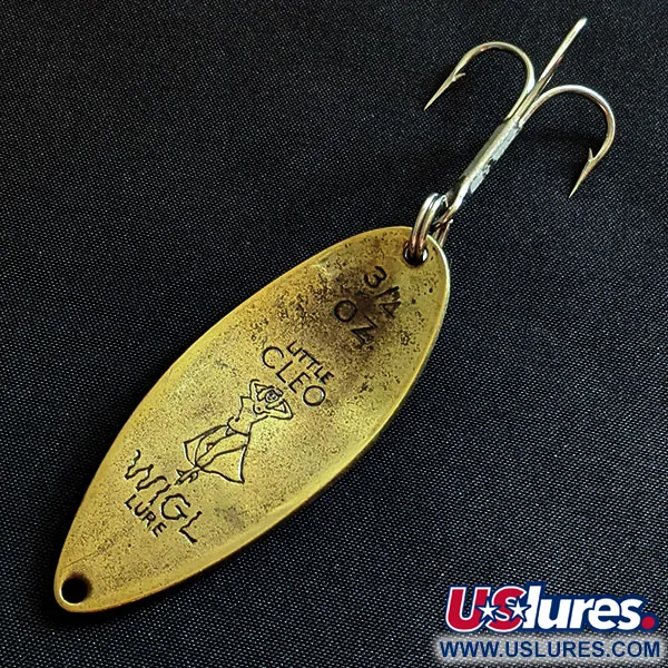 Vintage  Seneca Little Cleo (Hula Girl), 3/4oz gold fishing spoon #19735