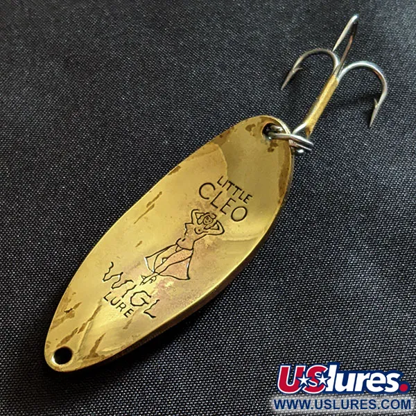 Vintage  Seneca Little Cleo (Hula Girl), 1/2oz gold fishing spoon #19736
