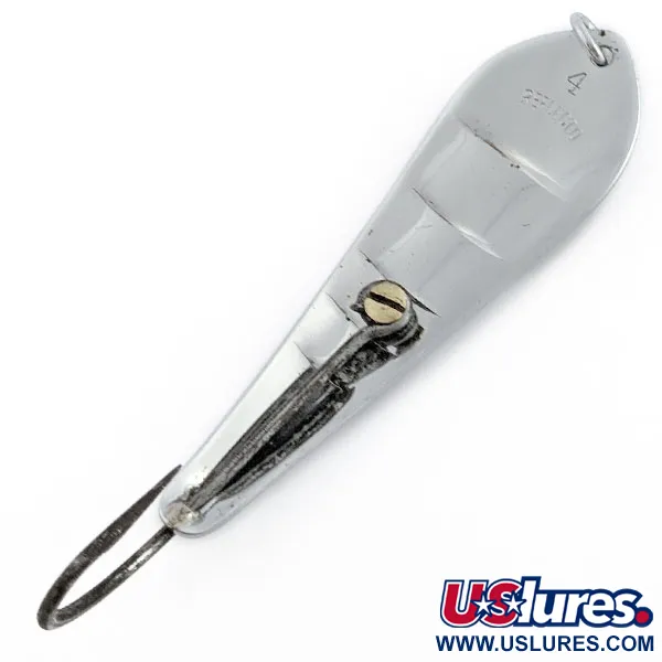 Vintage  Luhr Jensen Reflecto Spoon #4, 3/5oz nickel fishing spoon #19770