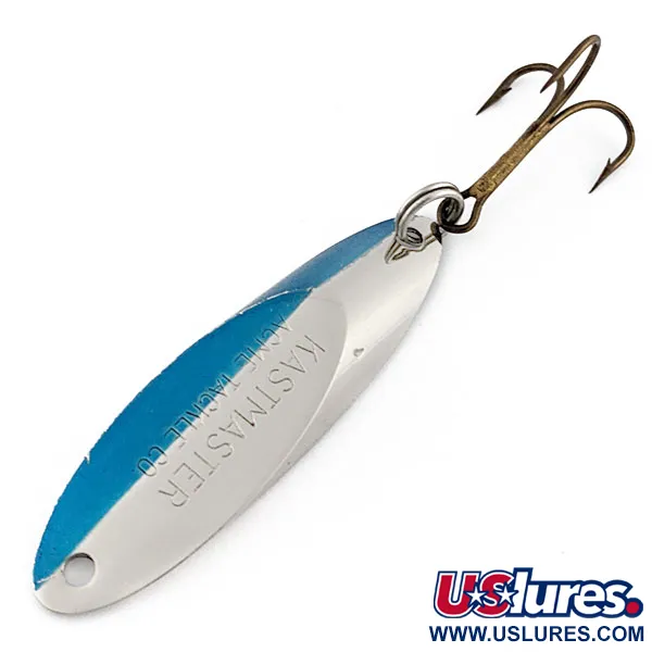 Vintage  Acme Kastmaster, 3/8oz nickel/blue fishing spoon #19784