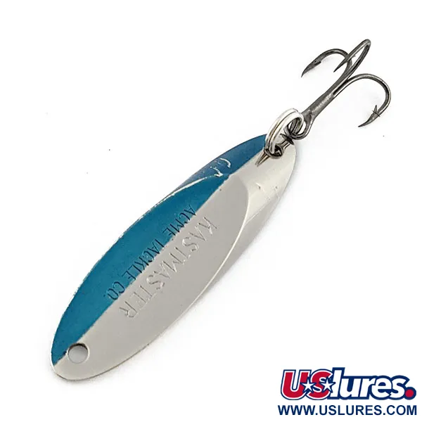 Vintage  Acme Kastmaster, 1/4oz nickel/blue fishing spoon #19787