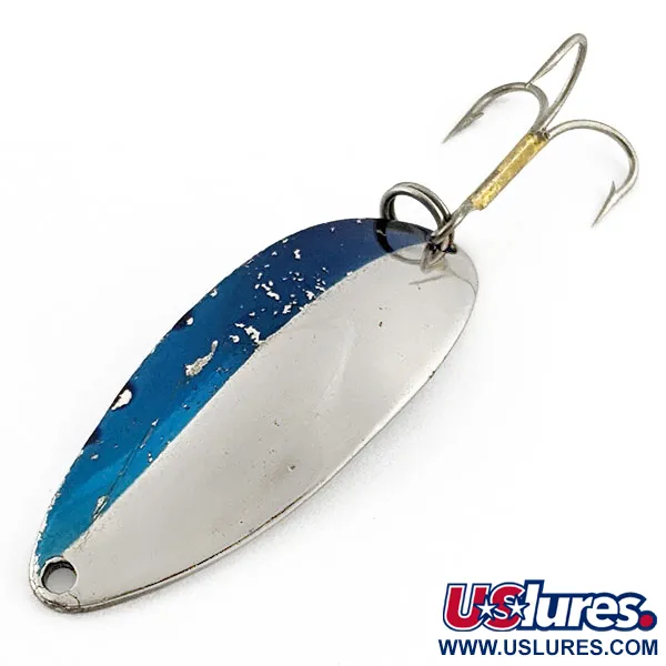 Vintage  Seneca Little Cleo (Hula Girl), 1/2oz nickel/blue fishing spoon #19808