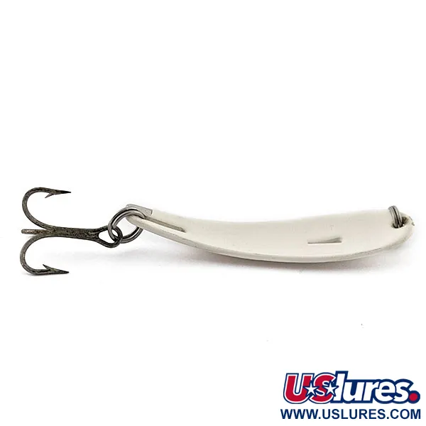 Vintage   Hopkins No 238 Hammered Spoon , 1/4oz white fishing spoon #19824