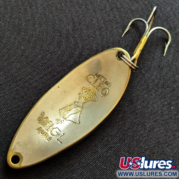 Vintage  Seneca Little Cleo (Hula Girl), 2/3oz brass fishing spoon #19833