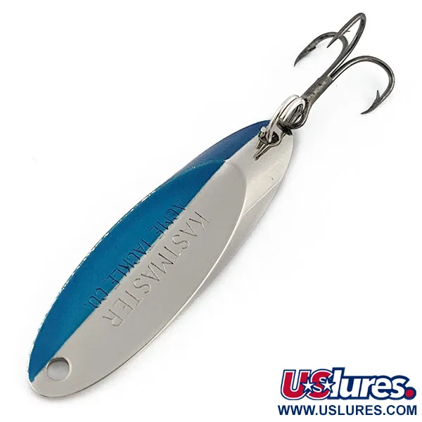 Vintage  Acme Kastmaster, 1/4oz nickel/blue fishing spoon #19839