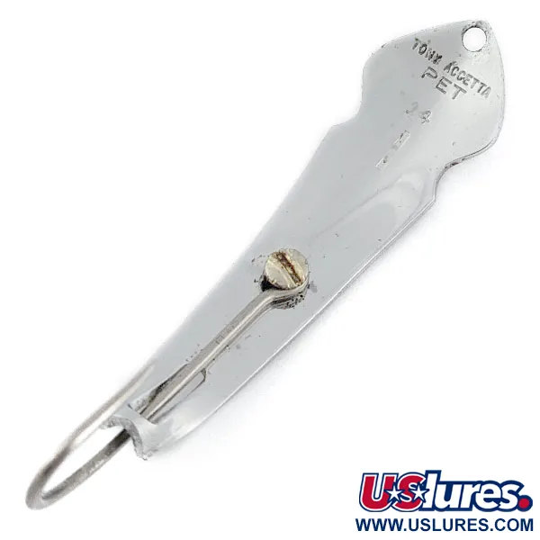 Vintage   Tony Accetta Pet Spoon 14, 1/4oz никель fishing spoon #19847