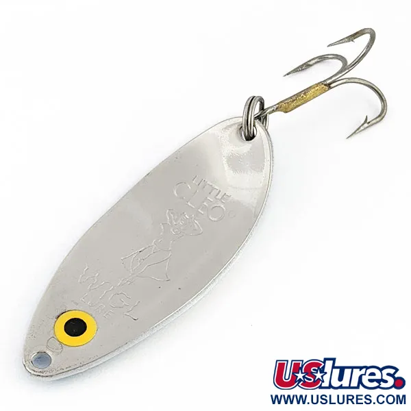 Vintage  Seneca Little Cleo (Hula Girl), 1/2oz blue/pearl/nickel fishing spoon #19848