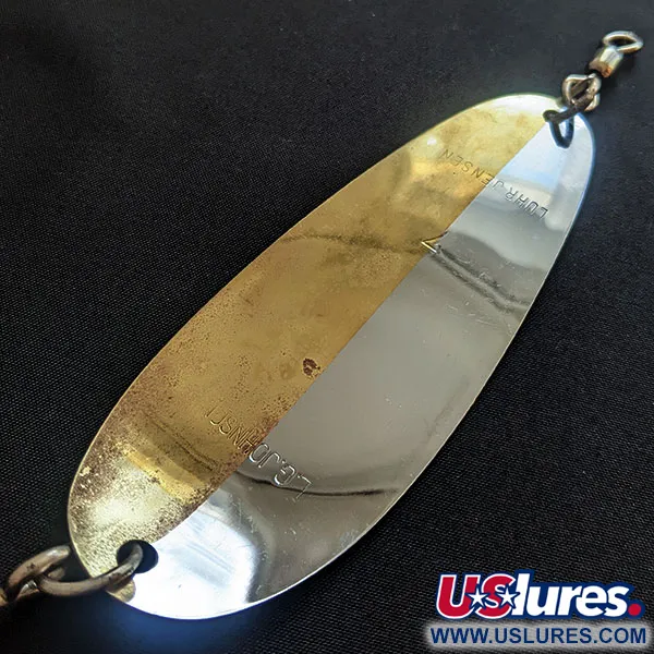 Vintage   Luhr Jensen LG Johnson 7, 1oz nickel/brass fishing spoon #19851