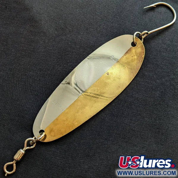 Vintage   Luhr Jensen LG Johnson 7, 1oz nickel/brass fishing spoon #19851