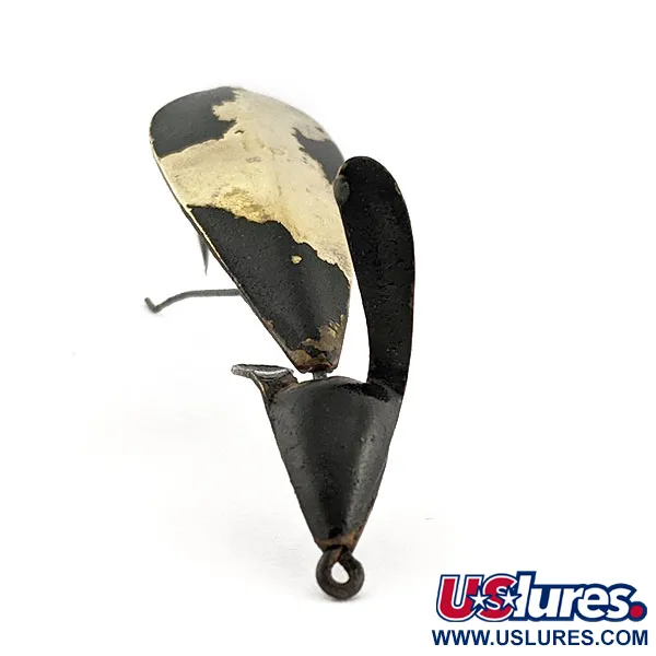 Vintage   Panther Martin Weed Wing, 2/5oz black/brass fishing spoon #19860
