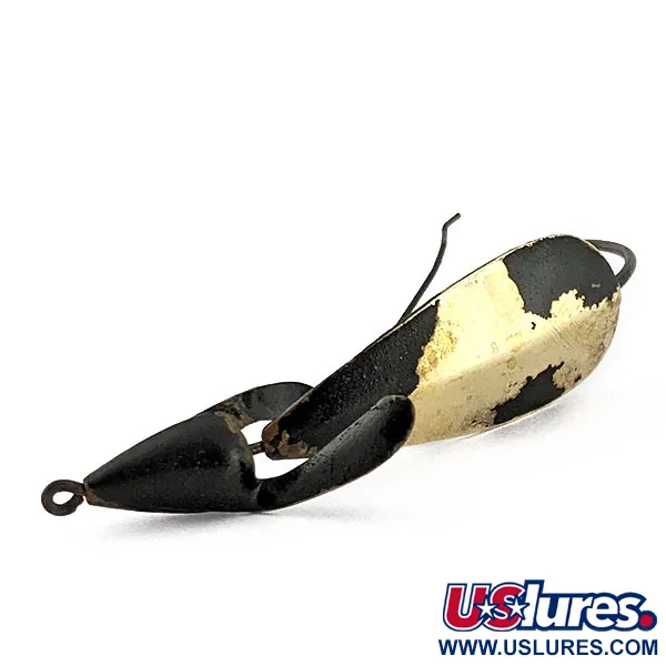 Vintage   Panther Martin Weed Wing, 2/5oz black/brass fishing spoon #19860