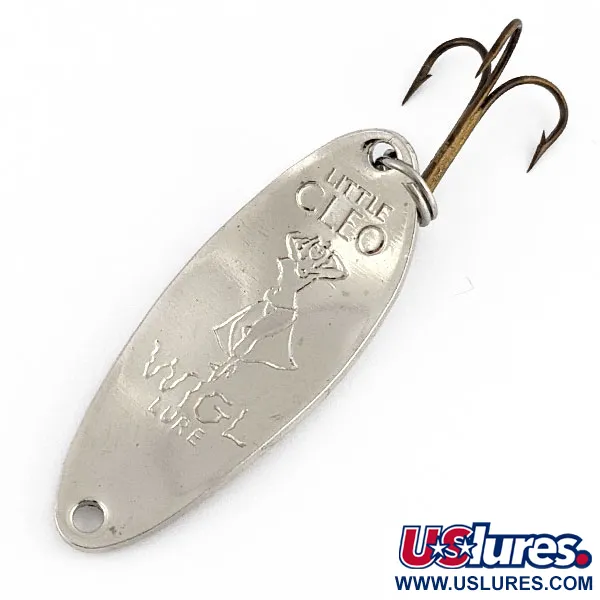 Vintage  Seneca Little Cleo (Hula Girl), 1/3oz nickel fishing spoon #19871